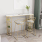 1/2/3 Pieces Glam Iron Bar Table Set White Faux Marble Top Bistro Set with Shelf Clearhalo 'Bar Furniture' 'furn' 'furn_home_bar_bar_sets' 'Furniture' 'Home Bars & Bar Sets' 'home_bar_bar_sets' 'Kitchen & Dining Furniture' 1200x1200_72a9648c-0bd4-42b6-96b2-05cf37eb83dd