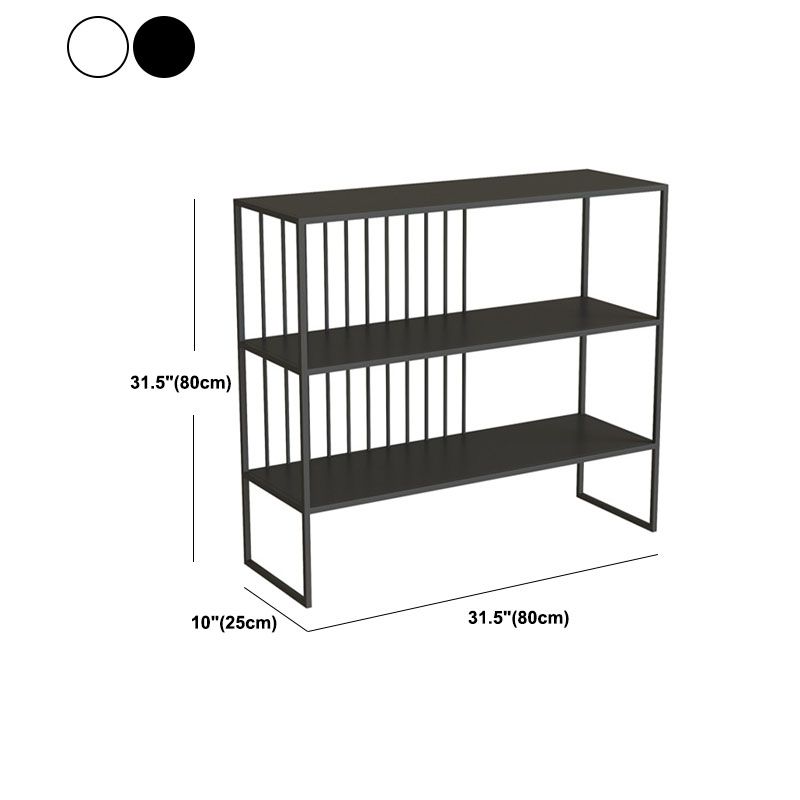 Tavolo da divano di divano con console di stoccaggio aperto moderno con scaffali per ripiani per la sala