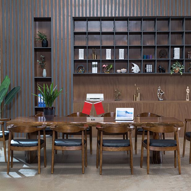 Bureau de bureau rectangulaire contemporain bureau d'écriture en bois massif pour bureau