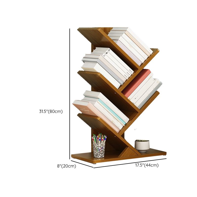 Libreria chiusa in bambù contemporanea verticale per uso domestico per uso domestico