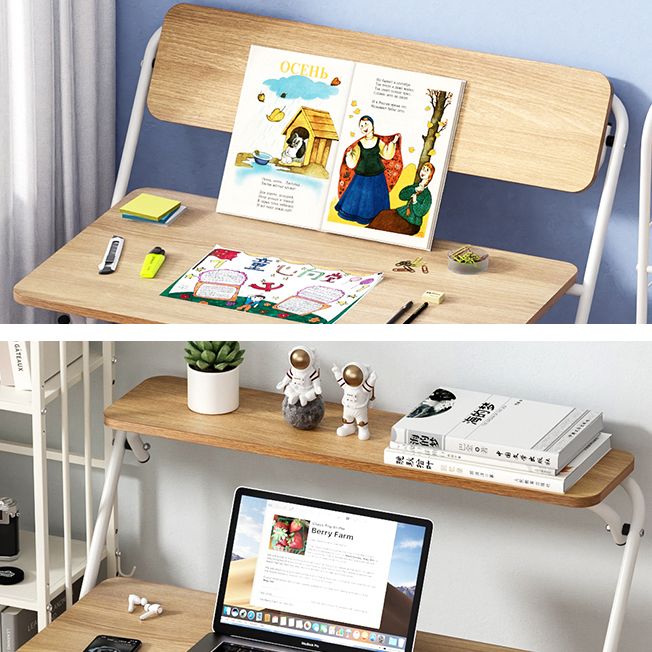 Modern Style Wooden Office Desk Rectangular Folding Writing Desk for Home Clearhalo 'furn' 'furn_office_desk' 'Furniture' 'Office Desks' 'Office Furniture' 'office_desk' 1200x1200_72ace1cf-49a6-4b12-ae38-90557fc92020