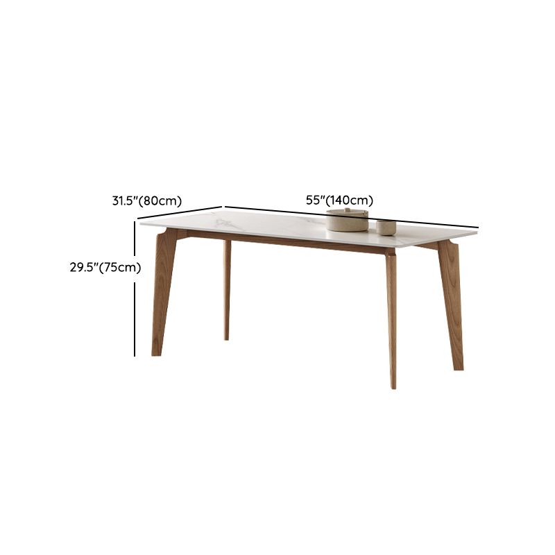 Modern Dining Room Set 1/2/3/4 Pieces Rectangle Sintered Stone Table and Armless Chairs Clearhalo 'Dining Room Sets' 'Dining Tables & Seating' 'dining_room_set' 'furn' 'furn_dining_room_set' 'Furniture' 'Kitchen & Dining Furniture' 1200x1200_72adada1-a6cf-4e90-bb13-2a9942a100e4