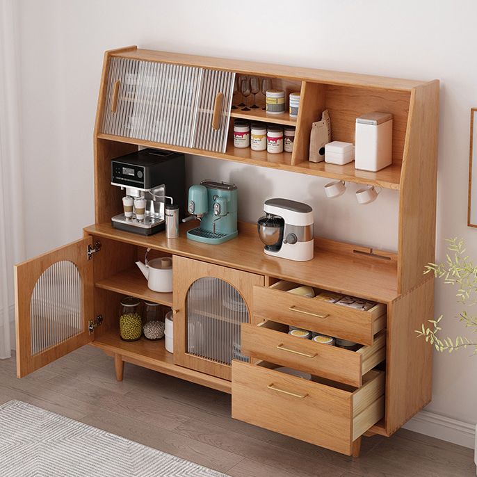 Tavolo a buffet moderno con porte scorrevoli in legno a buffet in legno massiccio