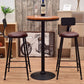 Industrial Black Iron Bar Table Natural Wood Round Top Indoor Bistro Table with Pedestal Clearhalo 'Bar Furniture' 'Bar Tables' 'bar_tables' 'furn' 'furn_bar_tables' 'Furniture' 'furniture_bar_tables' 'Kitchen & Dining Furniture' 'kitchen&dining_furn' 'kitchen' 1200x1200_72b45b84-9466-49f7-9125-7822ec6fc827