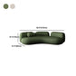 31.49" Wide Wool Curved Sofa Armless Sofa for Living Room, Apartment Clearhalo 'furn' 'furn_sofas' 'Furniture' 'Living Room Furniture' 'Sofa' 'sofas' 1200x1200_72b4ddda-415f-4752-aef1-6f812d2ba2bc