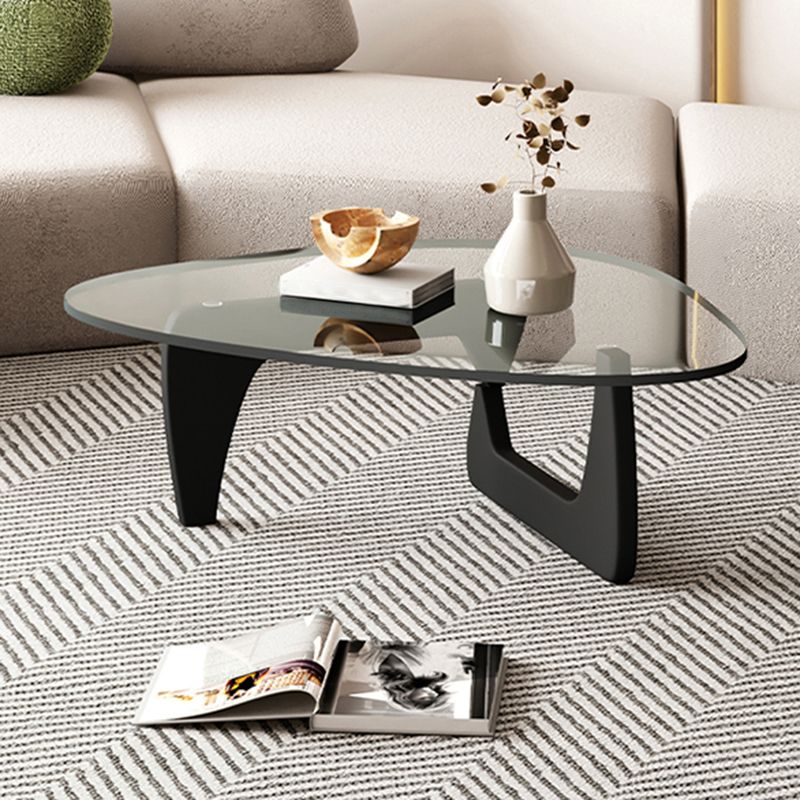 Contemporary Abstract Wooden Base Irregular Glass Top Coffee Table Clearhalo 'Coffee & Accent Tables' 'Coffee Tables' 'coffee_tables' 'furn' 'furn_coffee_tables' 'Furniture' 'Living Room Furniture' 1200x1200_72b64c54-3b42-4894-84a3-1ed5dbcca93f