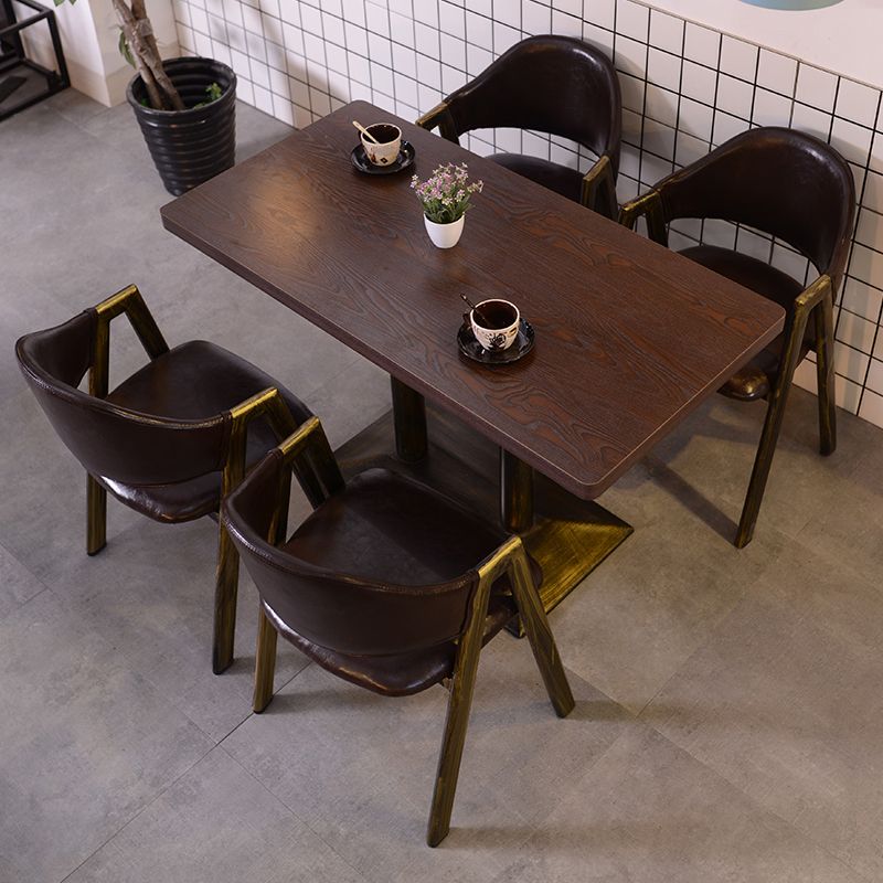 Industrial Wooden Dinner Room Kitchen Table Brown Table with Metal Base for Dining Room Clearhalo ' dining_table' 'Dining Tables & Seating' 'Dining Tables' 'furn' 'furn_dining_table' 'Furniture' 'furniture_dining_table' 'Kitchen & Dining Furniture' 'kitchen&dining_furn' 'kitchen' 'kitchen_dining_table' 1200x1200_72b7ea42-02a4-4c3d-852c-136847e94ff4