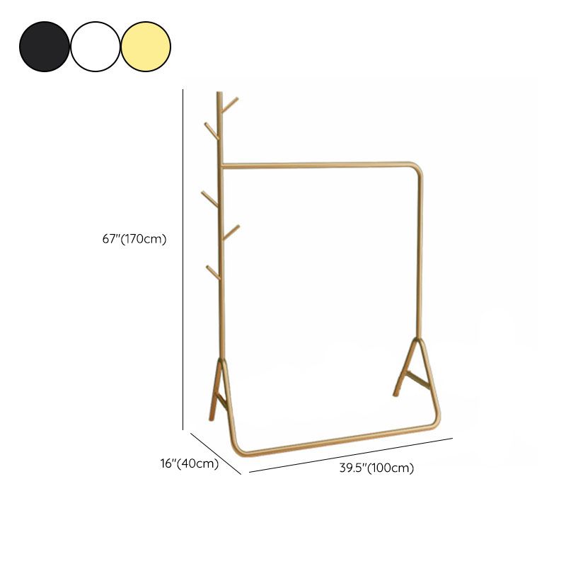Modern Hall Stand Metal Hanging Rail Stanking y 5 ganchos Kit de entrada