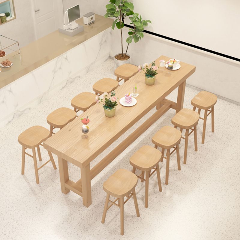Dining Room Pine Wood Counter Table 42-inch Height Contemporary Bar Table Clearhalo 'Bar Furniture' 'Bar Tables' 'bar_tables' 'furn' 'furn_bar_tables' 'Furniture' 'furniture_bar_tables' 'Kitchen & Dining Furniture' 1200x1200_72b8eb2e-fbd2-4995-bb5b-172e38e18efd