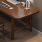 Contemporary Solid Wood Rectangle Writing Desk H-Base 29.53" Tall Office Desk