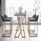 Rectangle Metal Base Bar Table Glam Sintered Stone Top Bistro Bar Table Clearhalo 'Bar Furniture' 'Bar Tables' 'bar_tables' 'furn' 'furn_bar_tables' 'Furniture' 'Kitchen & Dining Furniture' 1200x1200_72b97468-f07d-4655-ad03-e5120bdae35a