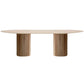 Pine Solid Wood Table Simplicity Dining Table Oval for Kitchen Home with Double Pedestal Clearhalo ' dining_table' 'Dining Tables & Seating' 'Dining Tables' 'furn' 'furn_dining_table' 'Furniture' 'furniture_dining_table' 'Kitchen & Dining Furniture' 'kitchen&dining_furn' 'kitchen' 'kitchen_dining_table' 1200x1200_72bb6ca1-1bf6-45d6-aef0-97cf88b248ff