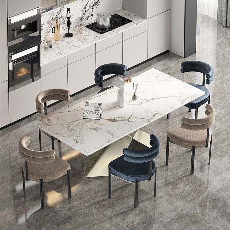 Modern Metal Dining Armless Chair Velvet Dining Side Chair for Restaurant Use Clearhalo ' kitchen&dining_furn' 'Dining Chairs' 'Dining Tables & Seating' 'dining_chair' 'furn' 'furn_dining_chair' 'Furniture' 'furniture_dining_chair' 'Kitchen & Dining Furniture' 'kitchen' 1200x1200_72bbe0d5-e175-434c-9364-f4a0246ece7b