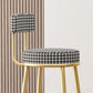 Scandinavian Round Seat Counter Stool Low Back Fabric Bar Stools Clearhalo 'Bar Furniture' 'Bar Stools' 'bar_stools' 'furn' 'furn_bar_stools' 'Furniture' 'Kitchen & Dining Furniture' 1200x1200_72bd00f3-a2e4-40b3-a96a-2bcbcf1f076b
