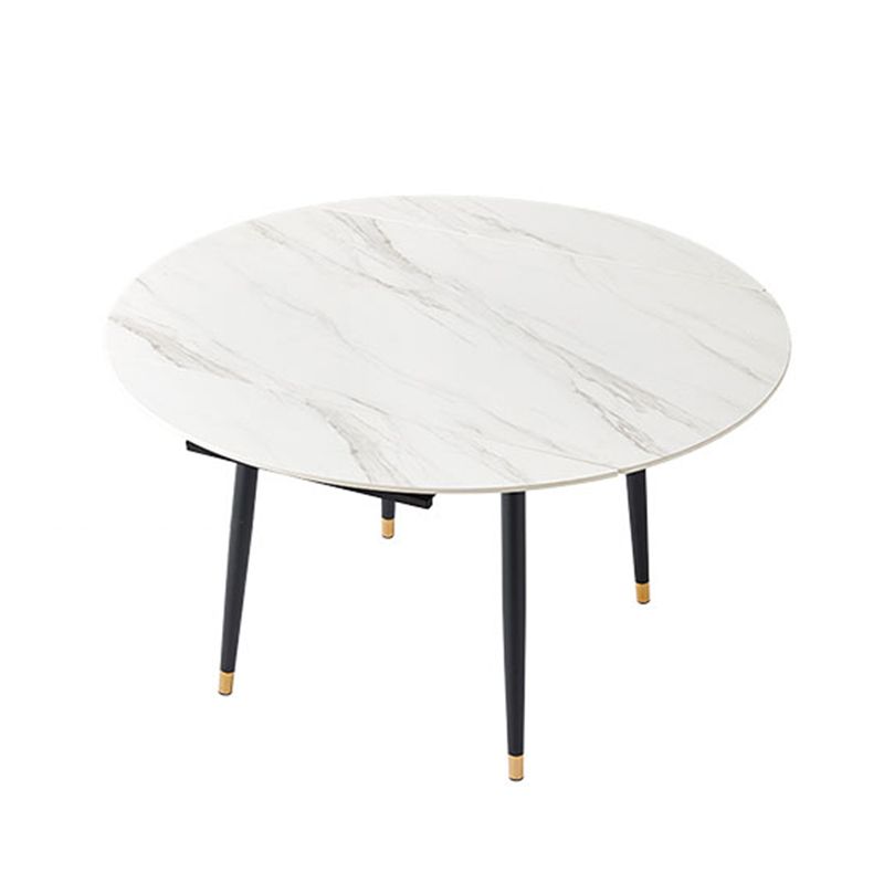 White Contemporary Rectangular and Round Easy Folding Dining Table Clearhalo 'Dining Tables & Seating' 'Dining Tables' 'dining_table' 'furn' 'furn_dining_table' 'Furniture' 'Kitchen & Dining Furniture' 1200x1200_72be9dbd-1792-4e9a-87b5-4dd367fef9d4