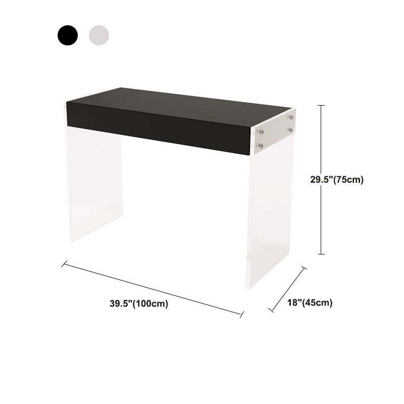 Moderne technische Holz -Make -up -Schminktischhocker Schwarz/ Weiß