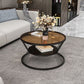 No Distressing Round Coffee Table Frame Single Coffee Table with Shelf Clearhalo 'Coffee & Accent Tables' 'Coffee Tables' 'coffee_tables' 'furn' 'furn_coffee_tables' 'Furniture' 'Living Room Furniture' 1200x1200_72c417ab-1756-42df-a43f-9085b7c719ab