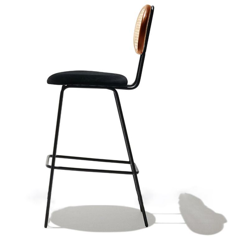 Nordic Rattan Low Back Barstool Simple Indoor Tall Stool with Upholstered Clearhalo 'Bar Furniture' 'Bar Stools' 'bar_stools' 'furn' 'furn_bar_stools' 'furniture_bar_stools' 'Kitchen & Dining Furniture' 'kitchen&dining_furn' 'kitchen' 'kitchen_furn' Furniture' 1200x1200_72c4b721-4161-4154-8584-5e2870de8df6