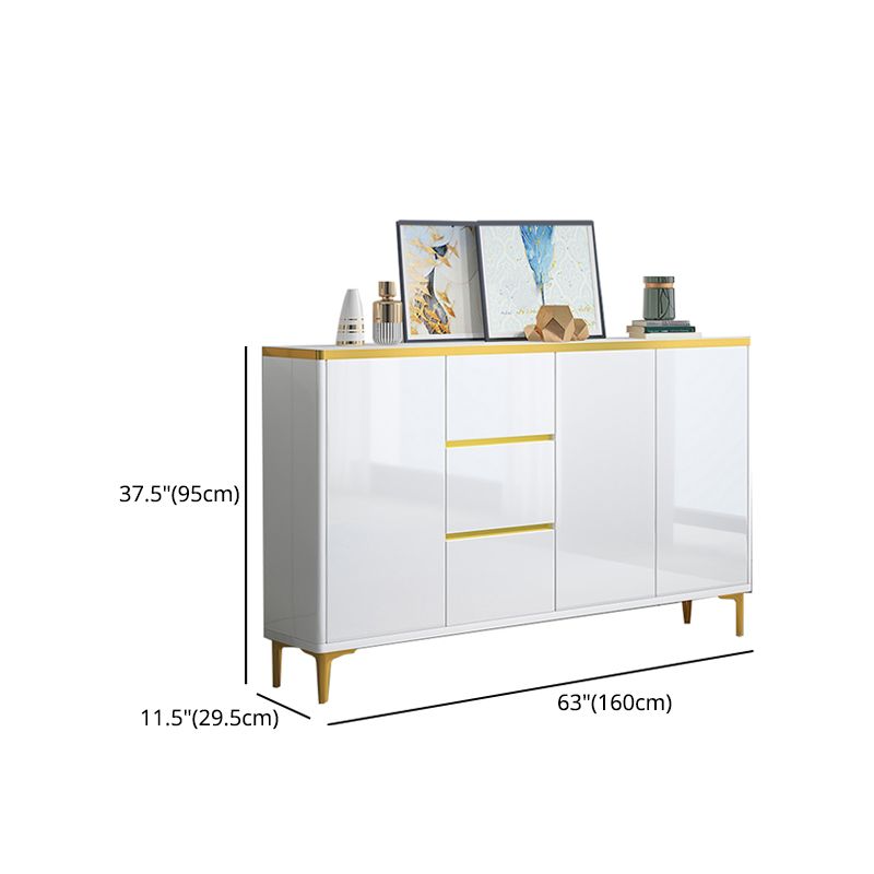 Server da pranzo bianco contemporaneo prodotto in legno regolabile server