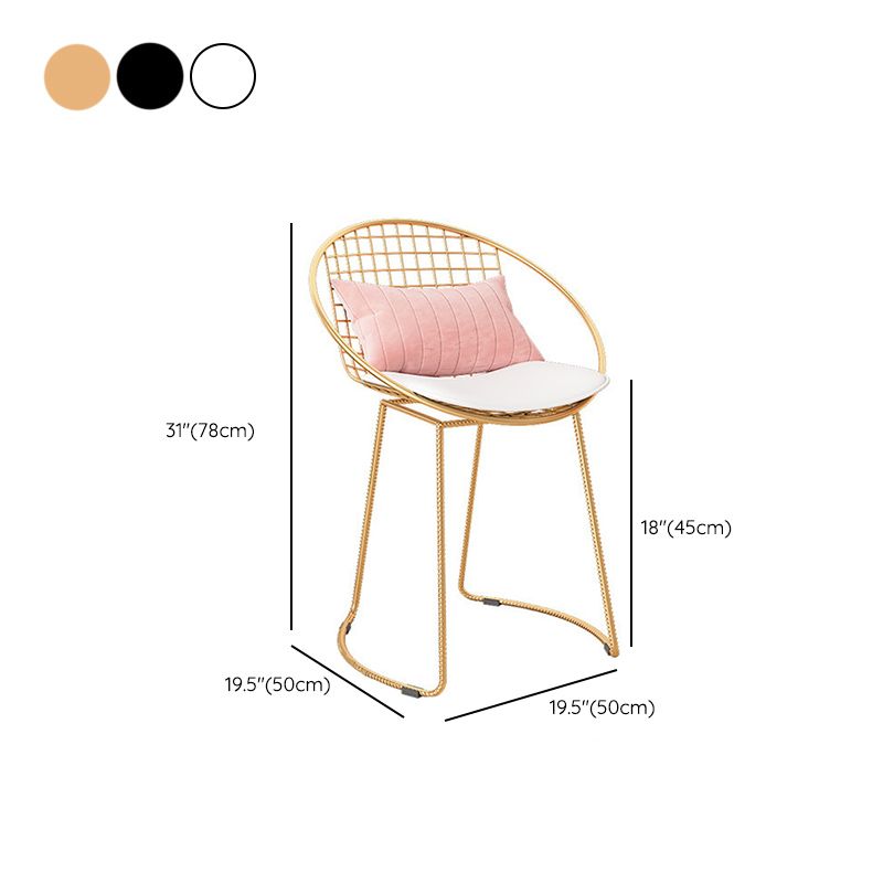 Sillas de comedor de comedor de cocina de metal sillas de comedor tapizadas contemporáneas