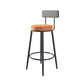 Modern Armless Backrest Counter Stool Iron Household Bar Stool with Cushion and Pedal Clearhalo 'Bar Furniture' 'Bar Stools' 'bar_stools' 'furn' 'furn_bar_stools' 'furniture_bar_stools' 'Kitchen & Dining Furniture' 'kitchen&dining_furn' 'kitchen' 'kitchen_furn' Furniture' 1200x1200_72c5aebd-9a52-4525-957a-0ff6e6265c7b