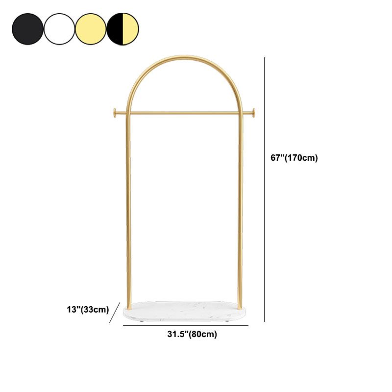 Moderne Style Coat Rack Metallic Free Standing Hooks Design Deck Rack mit Regalen