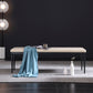 Modern Dining Bench with Black Metal Legs, 18"H Upholstered Seating Bench Clearhalo 'Benches' 'Chairs & Seating' 'furn' 'furn_benches' 'Furniture' 'Living Room Furniture' 1200x1200_72c98743-affc-457e-a834-843a598c92c9