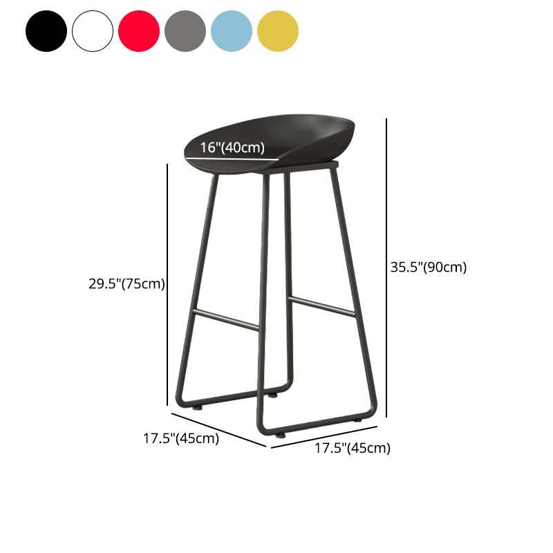 Modern Milk Tea Shop Footrest Barstool Matte Finish Plastic Stool Clearhalo 'Bar Furniture' 'Bar Stools' 'bar_stools' 'furn' 'furn_bar_stools' 'Furniture' 'furniture_bar_stools' 'Kitchen & Dining Furniture' 1200x1200_72ca0b4a-7f2d-4a69-9d4f-73fe75b0a6a9