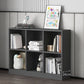 Wooden Standard Bookshelf Modern Closed Back Bookcase for Home Office