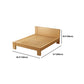 Scandinavisch houten paneel standaard bed met rechthoekig hoofdeinde