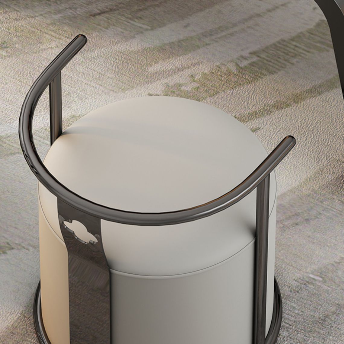 Moderne Armlehre im Rückenlehne Kissenstuhl mit Metallbasis für Wohnzimmer