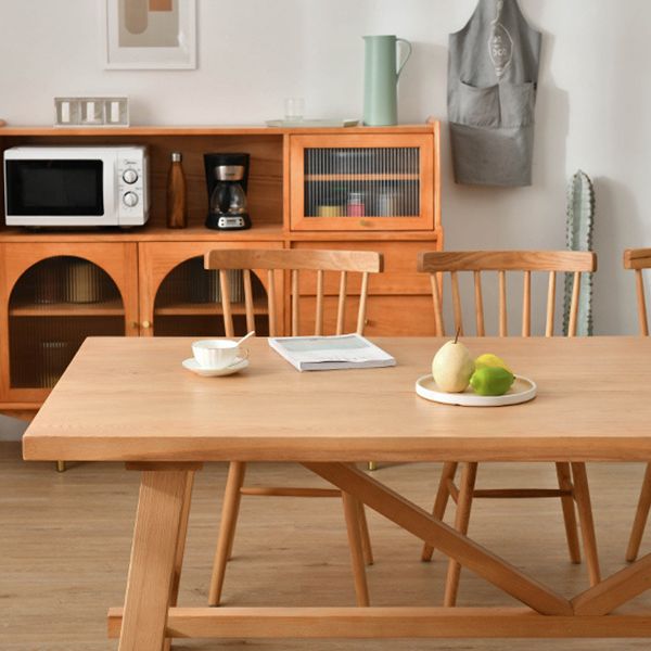 ホームとキッチンのためのシンプルなスタイルダイニングテーブルソリッドウッドテーブル