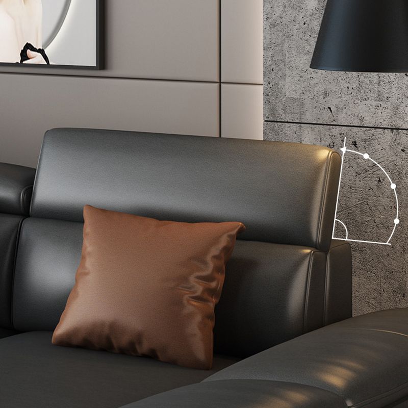 Faux Leather Adjustable Sectional 70"W Contemporary Sectional Sofa with Storage Clearhalo 'furn' 'furn_sectionals' 'Furniture' 'Living Room Furniture' 'Sectionals' 1200x1200_72d06d40-6a51-4d70-8648-c56852f1ab31