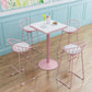 Industrial Metal Pink Bar Table Marble White 23.6"W Top Bistro Table for Cafe Clearhalo 'Bar Furniture' 'Bar Tables' 'bar_tables' 'furn' 'furn_bar_tables' 'Furniture' 'furniture_bar_tables' 'Kitchen & Dining Furniture' 'kitchen&dining_furn' 'kitchen' 1200x1200_72d08050-5e2c-4808-8920-d10d9d582305