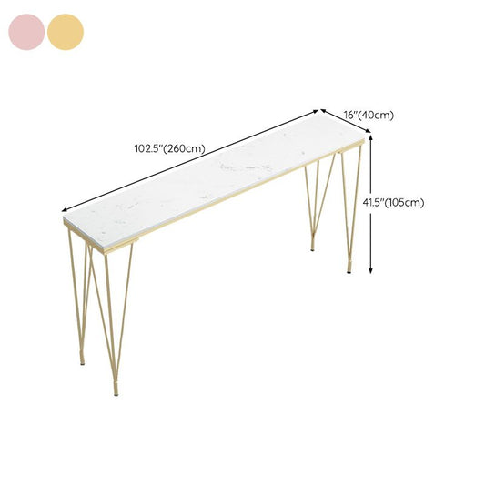 グラムスタイルの長方形バーテーブルフェイク大理大理石4脚バーダイニングテーブル