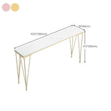 Rechtecktisch im Glamstil Faux Marmor 4 Legs Bar Esstisch