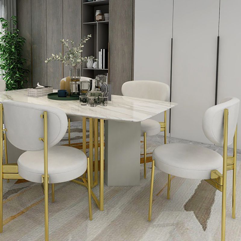 Glam Style Upholstered Side Chair Open Back Dining Side Chair Clearhalo 'Dining Chairs' 'Dining Tables & Seating' 'dining_chair' 'furn' 'furn_dining_chair' 'Furniture' 'furniture_dining_chair' 'Kitchen & Dining Furniture' 1200x1200_72d13e20-2018-4942-824c-c51841e5732d