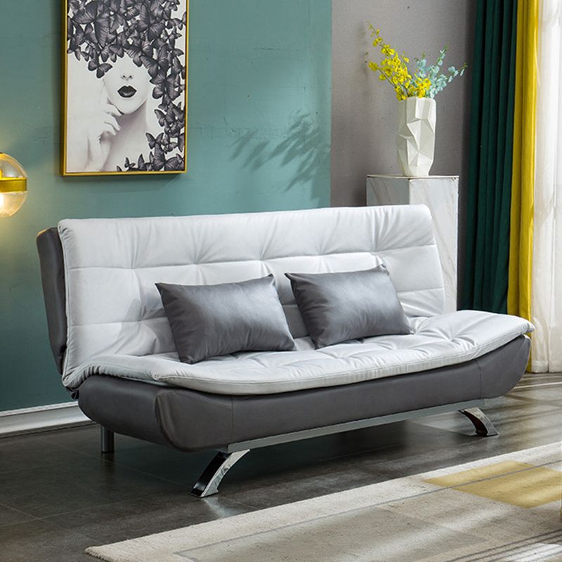 フェイクレザーソファ35.43 "Hリビングルーム用のアームレスコンバーチブルソファ
