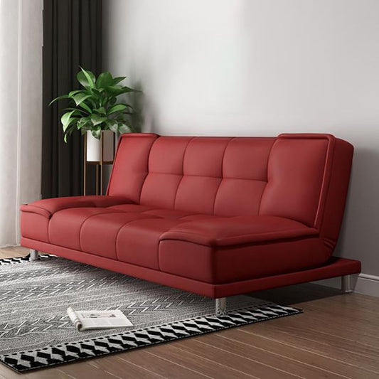 Miscela di cotone a braccioless convertibile contemporanea e divano in fico in pelle