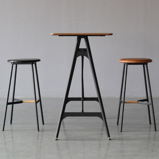 Industrial Pub Table Bar Height Bar Table for Living Room Use Clearhalo 'Bar Furniture' 'Bar Tables' 'bar_tables' 'furn' 'furn_bar_tables' 'Furniture' 'Kitchen & Dining Furniture' 1200x1200_72d284d7-5afc-4770-881e-0d0c7cd66f8a