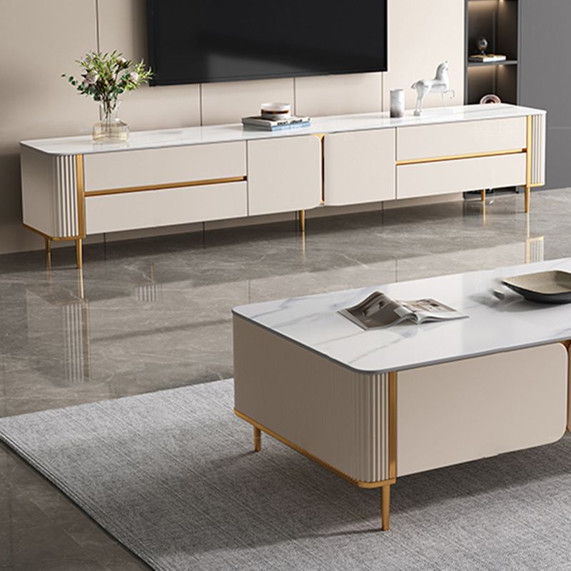 Glam TV Stand Console Enclosed Storage TV Media Console for Living Room Clearhalo 'furn' 'furn_tv_stands_entertainment_centers' 'Furniture' 'Living Room Furniture' 'TV Stands & Entertainment Centers' 'TV Stands & Media Storage Furniture' 'tv_stands_entertainment_centers' 1200x1200_72d2ddd7-58c8-468a-846f-ce2b91fcc863