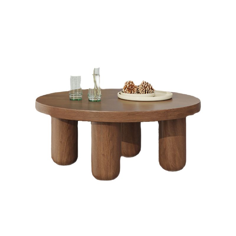Dia 23.6"/27.6"/31.5" Wooden Cocktail Table, Scandinavian 4 Legs Round Coffee Table Clearhalo 'Coffee & Accent Tables' 'Coffee Tables' 'coffee_tables' 'furn' 'furn_coffee_tables' 'Furniture' 'Living Room Furniture' 1200x1200_72d2fac1-5ef8-44f2-98ad-3b42c42f8653