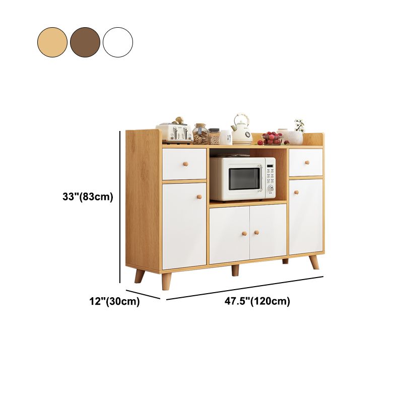 Modern 33" Height Cupboard Artificial Wood Frame Kitchen Sideboard for Dining Room Clearhalo 'buffet_sideboard' 'Buffets & Sideboards' 'furn' 'furn_buffet_sideboard' 'Furniture' 'Kitchen & Dining Furniture' 1200x1200_72d3b266-4b53-4423-ab03-bf7b7b12850f