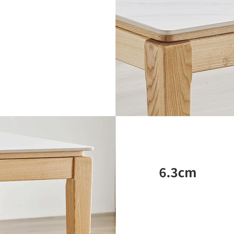 Solid Wood Mid-Century Modern Table Rectangle Sintered Stone Top Table with Legs Clearhalo ' dining_table' 'Dining Tables & Seating' 'Dining Tables' 'furn' 'furn_dining_table' 'Furniture' 'furniture_dining_table' 'Kitchen & Dining Furniture' 'kitchen&dining_furn' 'kitchen' 'kitchen_dining_table' 1200x1200_72d3ffca-0ccc-4221-9a44-1b49a5b03586