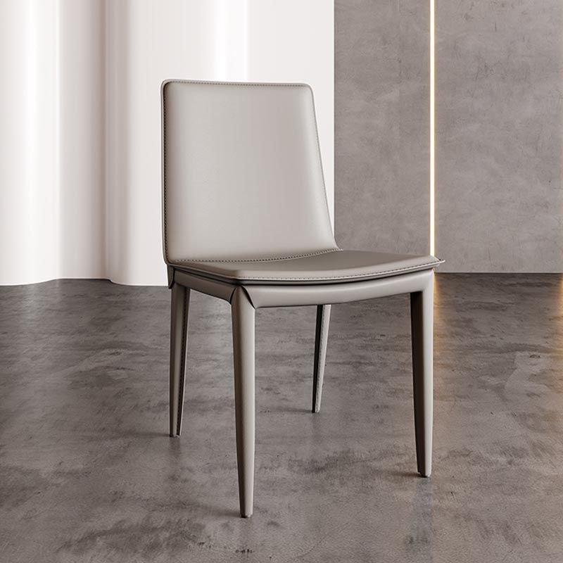 Sedia da pranzo in pelle sedia imbottita parsons per sala da pranzo