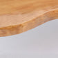 Mesa rectangular moderna de madera de pino, patas de hierro para comedor