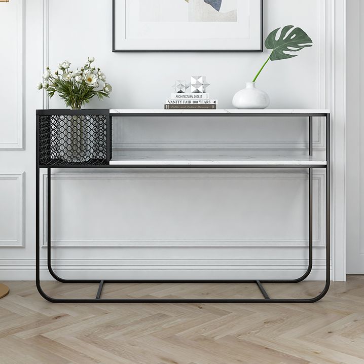 Tavolo di accento della console rettangolare moderna antica console di divano console in marmo