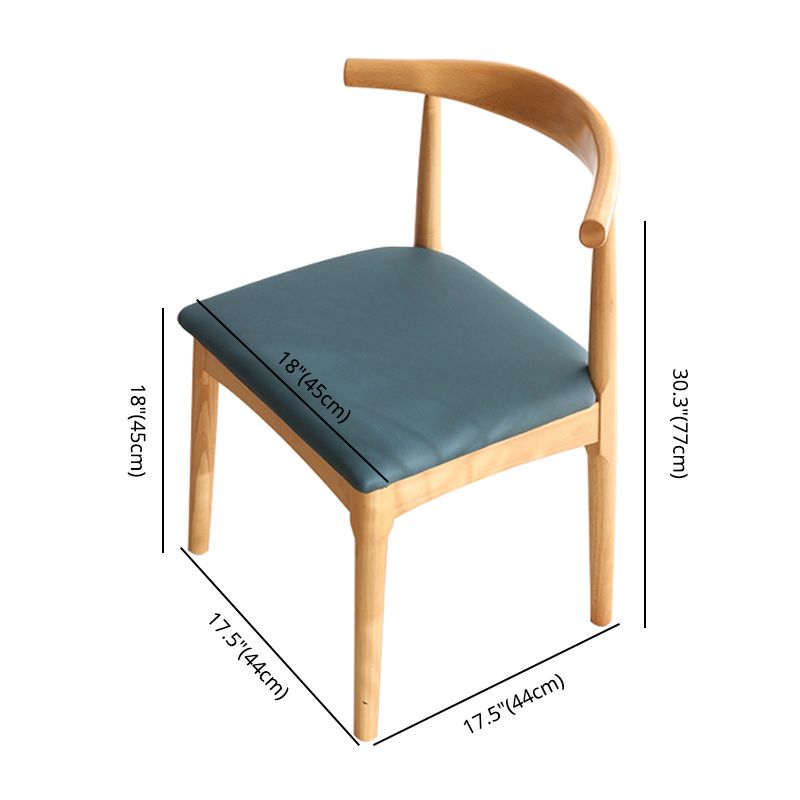 Scandinavian Dining Chair 17'' Wide Wood Dining Side Chair with Open Back for Home Use Clearhalo ' kitchen&dining_furn' 'Dining Chairs' 'Dining Tables & Seating' 'dining_chair' 'furn' 'furn_dining_chair' 'Furniture' 'furniture_dining_chair' 'Kitchen & Dining Furniture' 'kitchen' 1200x1200_72d7862b-bee6-4012-8c63-9be0f190fca6