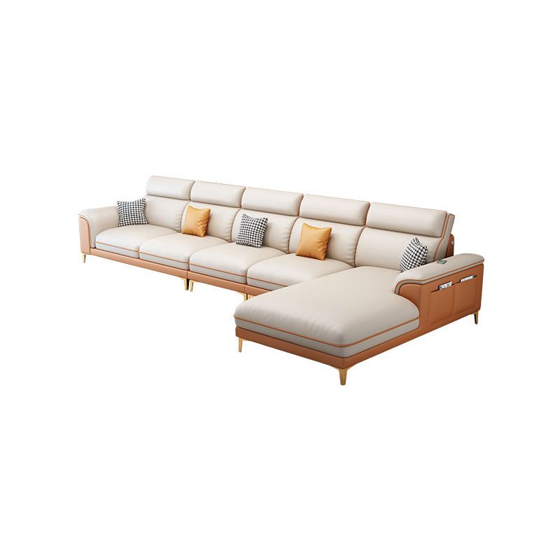 Zeitgenössisches Kunstleder -Sofa mit Kissen oberem Arm für Wohnzimmer