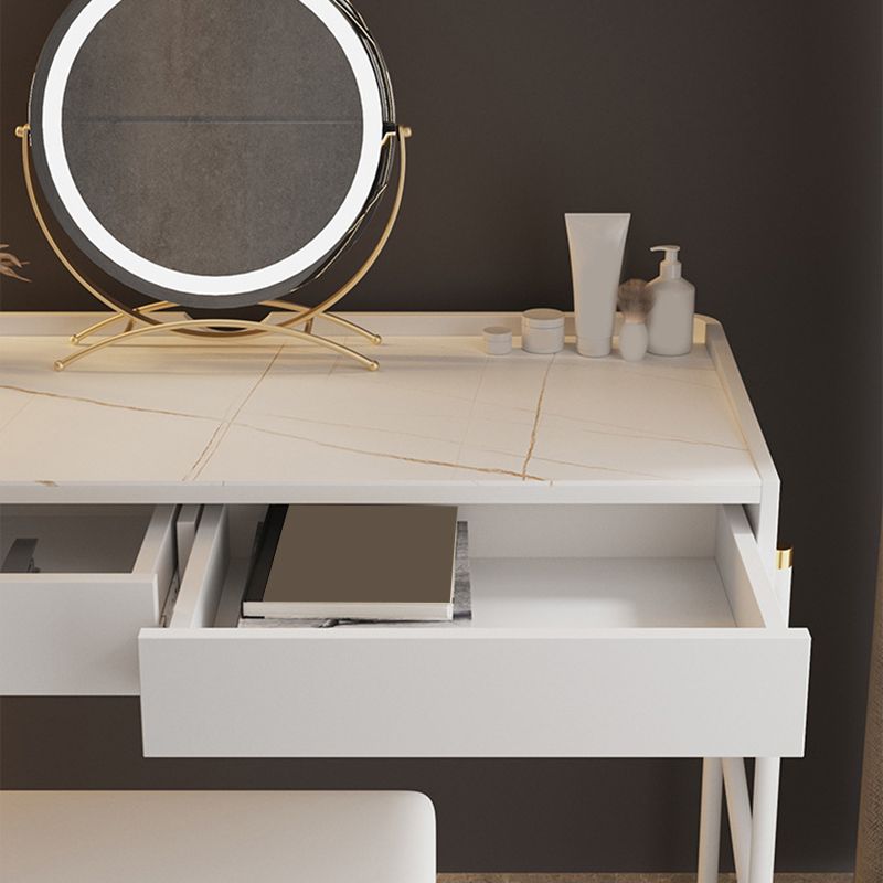 2 Drawers Makeup Table Desk Contemporary White Solid Wood Vanity Clearhalo 'Bedroom Furniture' 'furn' 'furn_makeup_vanities' 'Furniture' 'Makeup Vanities' 'makeup_vanities' 1200x1200_72da5970-da10-45d0-a04e-96d43948c952
